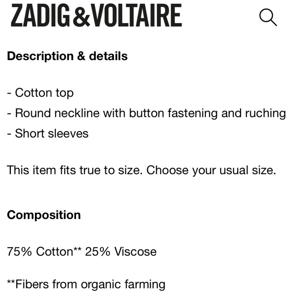 Zadig & Voltaire Topher Tomboy Top SMALL color Encre - Picture 4 of 7